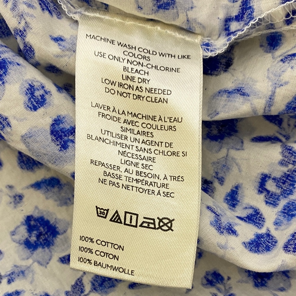 Maeve Blue Floral Button Down Shirt - Picture 7 of 8